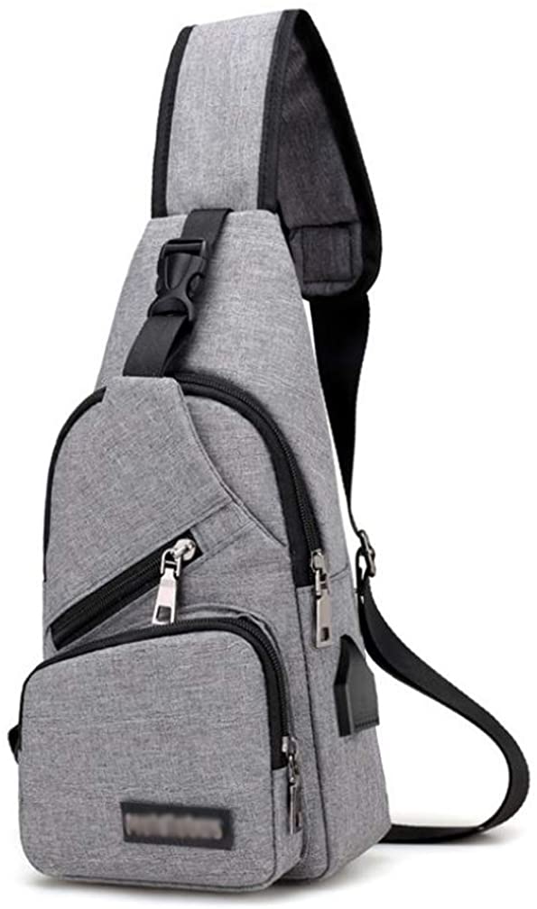 Price:$11.99    Sling Bag Crossbody Bag Shoulder Chest Back Pack Anti Theft Travel Bags  (Gray)  Clothing