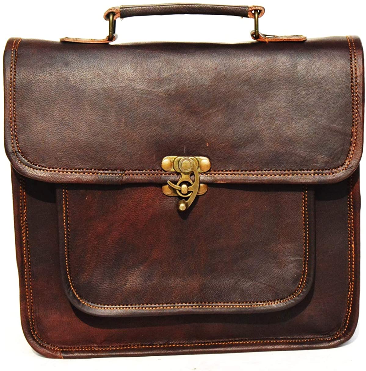 Price:$38.99    Satchel and Fable Women Goat Leather Purse Tote Shoulder Hobo Handbag Cross Body Bag  Clothing