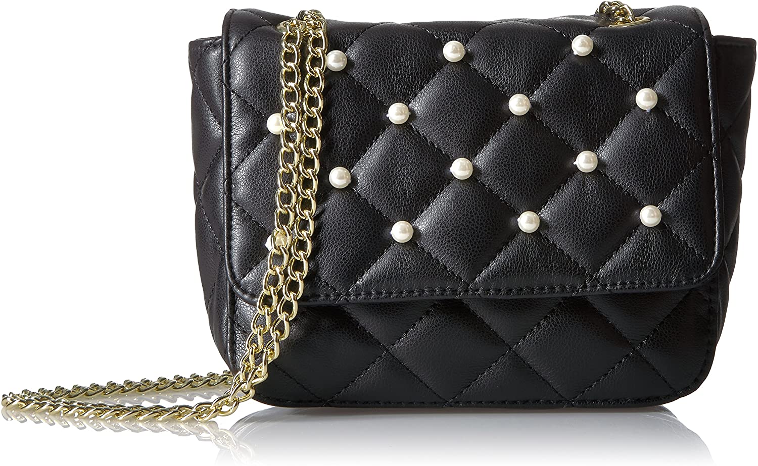Price:$22.96 T-Shirt & Jeans Quilted Mini Flap with Pearls  Handbags   