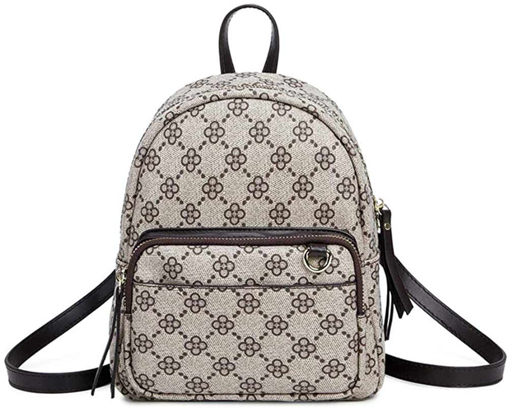 Price:$29.98    Cute Mini Backpack Purse for Women Teen Girls Classic Print Small Casual Daypacks Convertible Shoulder Bag  Clothing