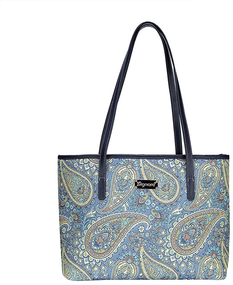 Price:$39.03    Signare Tapestry Shoulder Bag Tote Bag for Women with Paisley Design (COLL-PAIS)  Clothing