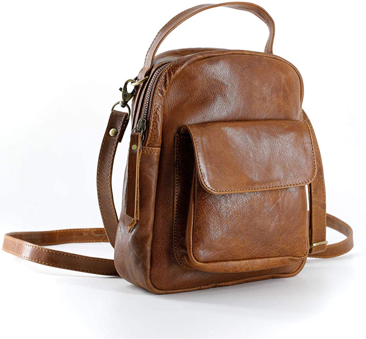 Price:$29.99    KPL Shoulder Handbag Backpack Bags for Women Men - Cross Body School Student Bookbag Top-Handle Satchel Casual Totes | Handmade Cross-Body Messenger Women's Men's Travel Casual Daypack | Mini Cute Designer Size 8 By 10 By 3 Inches (Brown)  Clot