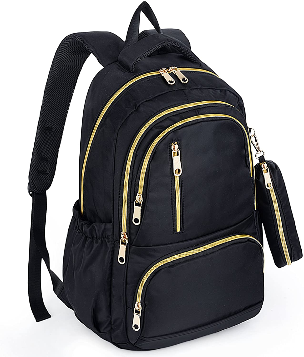 Price:$23.99    UTO Fashion Backpack Oxford Waterproof Cloth Nylon Rucksack School College Bookbag Shoulder Purse with Pencil Bag Black  Clothing