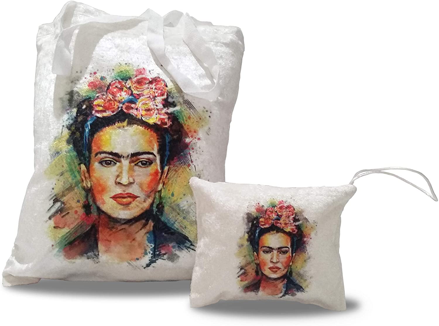 Price:$16.49    Frida Kahlo Double Sided Printed Shiny Soft Velvet Shoulder Bag and Purse Set, Handbag, Shopping Bag, Women Gift, ToteBag, Women Purse, Frida Kahlo Gifts  Clothing