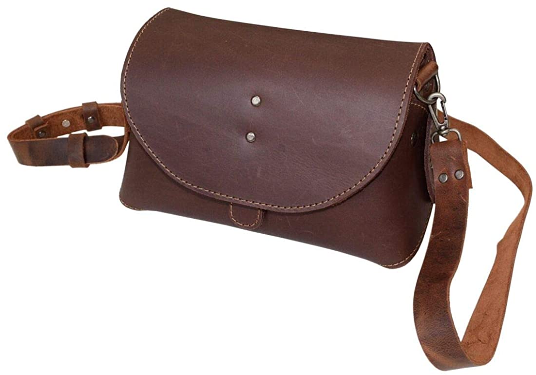 Price:$84.99 Hide & Drink, Thick Leather Day Purse/Vintage Shoulder Bag/Organizer/Accessories/Stylish, Handmade   Bourbon Brown  Handbags   