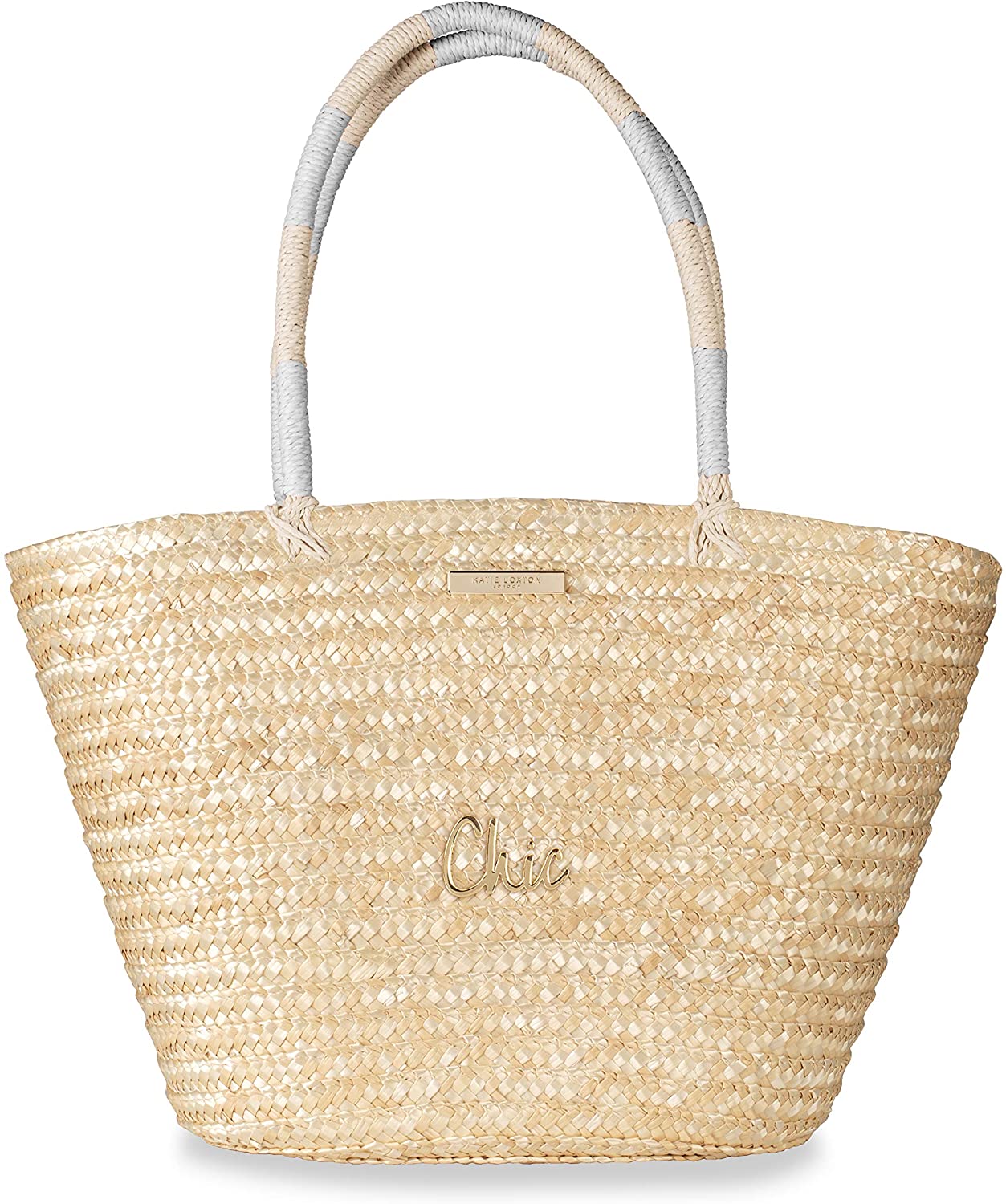 Price:$21.95    Katie Loxton Sofia Chic Natural Straw Women's Large Linen Lined Shoulder Tote Bag  Clothing