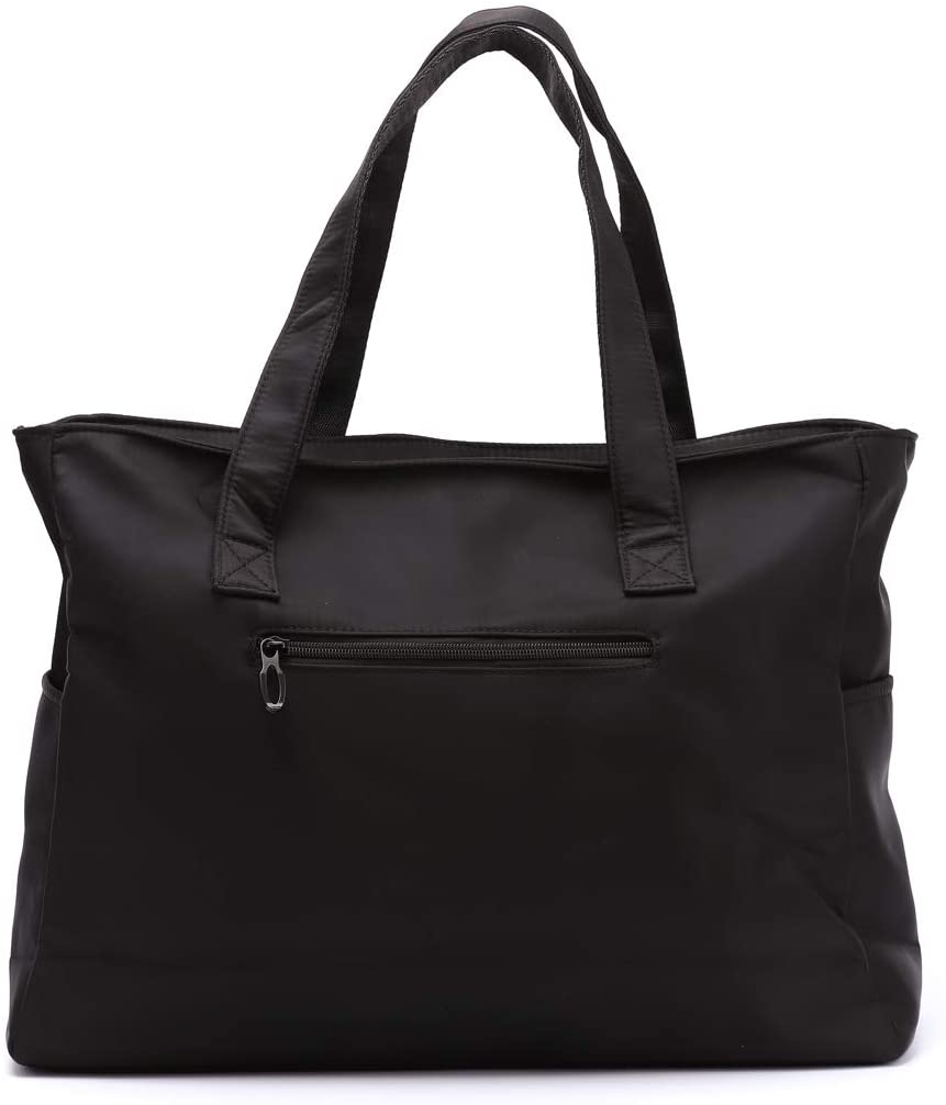 Price:$15.99    LEAFOREST Nylon Tote Bag Black Shoulder Bag for Men and Women in Leisure Occasion,Office and Sports  Clothing