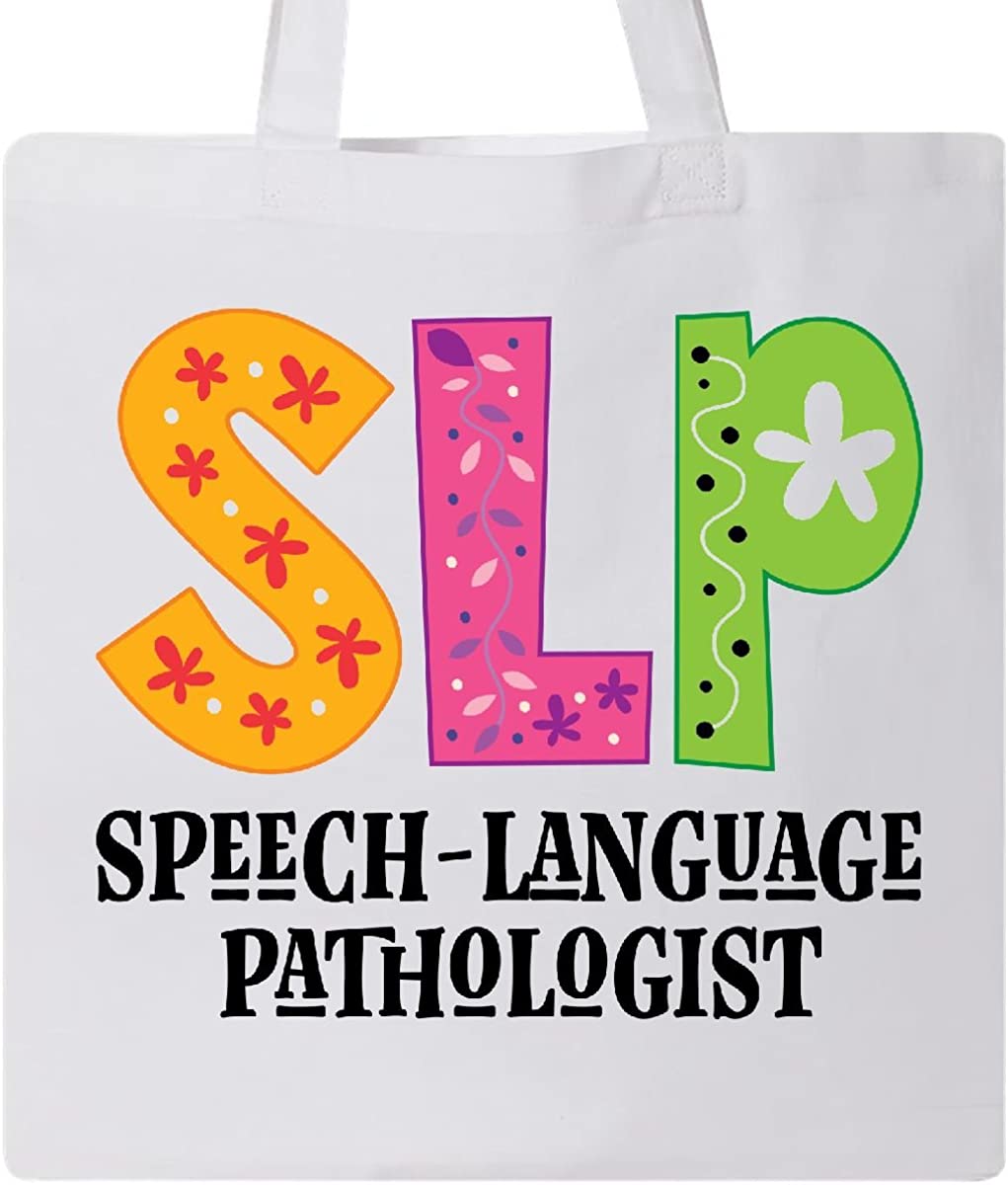Price:$14.99    Inktastic SLP Speech Language Pathologist Tote Bag White  Clothing