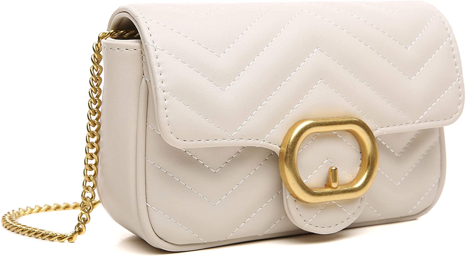 Price:$18.99 CrossLandy Mini Quilted Crossbody Bag for Women Purse with Chain Strap Shoulder Handbags  Handbags   