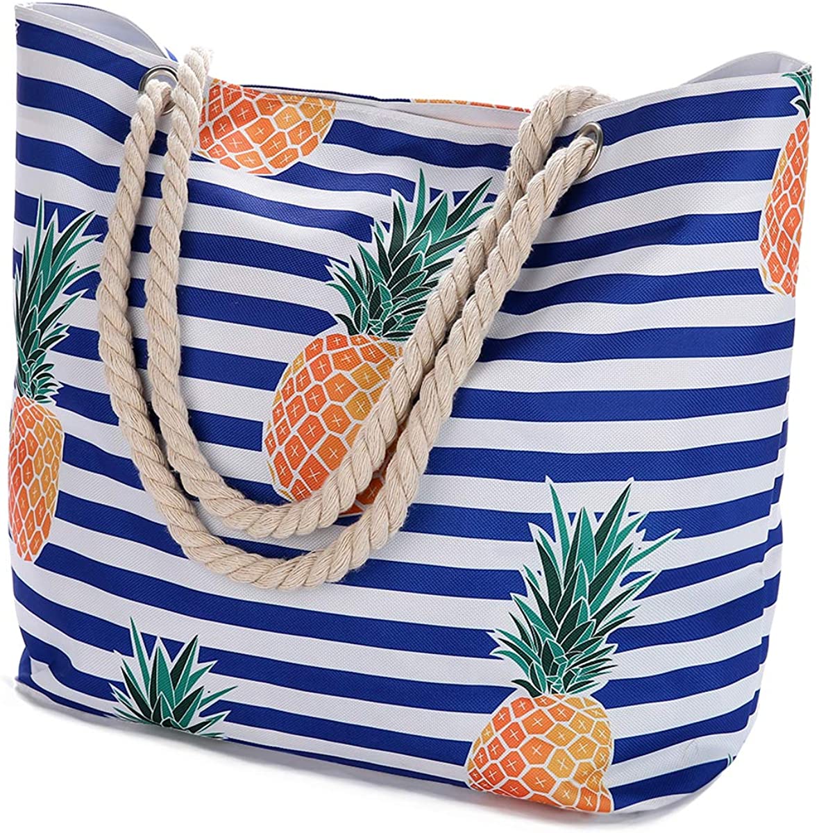 Price:$9.99    NovForth Beach Bag for Women, Extra Large Waterproof Canvas Tote Bag for Ladies, 23'' Large Tote Beach Shoulder Handbag for Women  Clothing