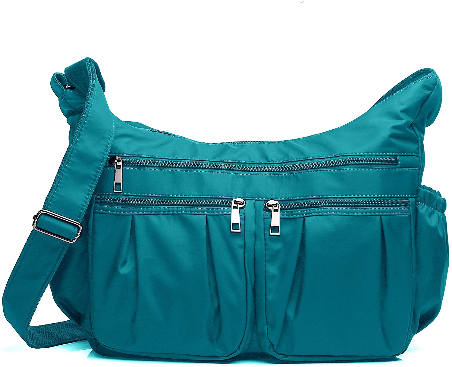 Price:$23.99 Crossbody Bags for Women, Multi Pocket Shoulder Bag Waterproof Nylon Travel Purses and Handbags (8981-Lake Blue-Large)  Handbags   