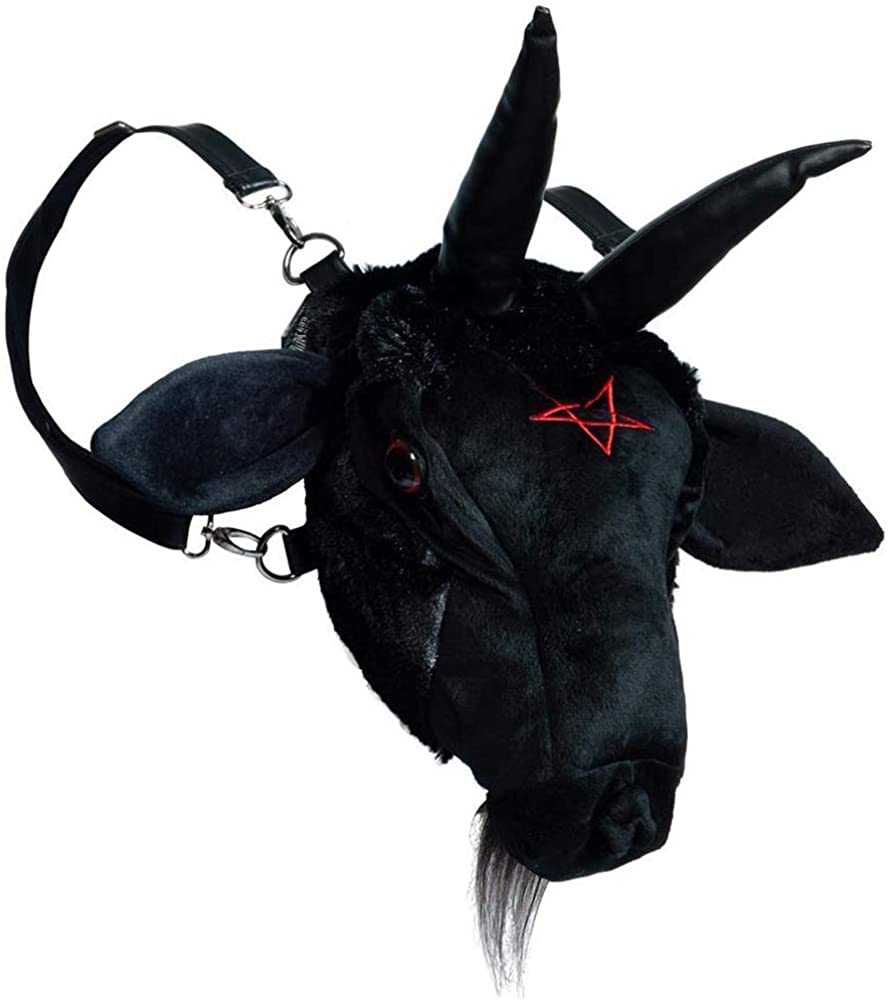 Price:$44.95    Kreepsville 666 Goathead Baphomet Plush Purse Bag  Clothing