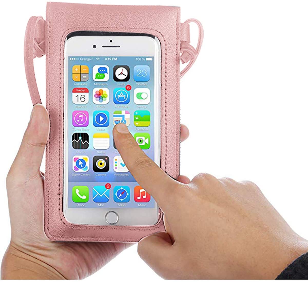 Price:$13.99    RARITYUS Multi-Layer Mini Crossbody Cell Phone Pouch Purse PU Leather Shoulder Bag with Touch Screen Window for Women Girls  Clothing