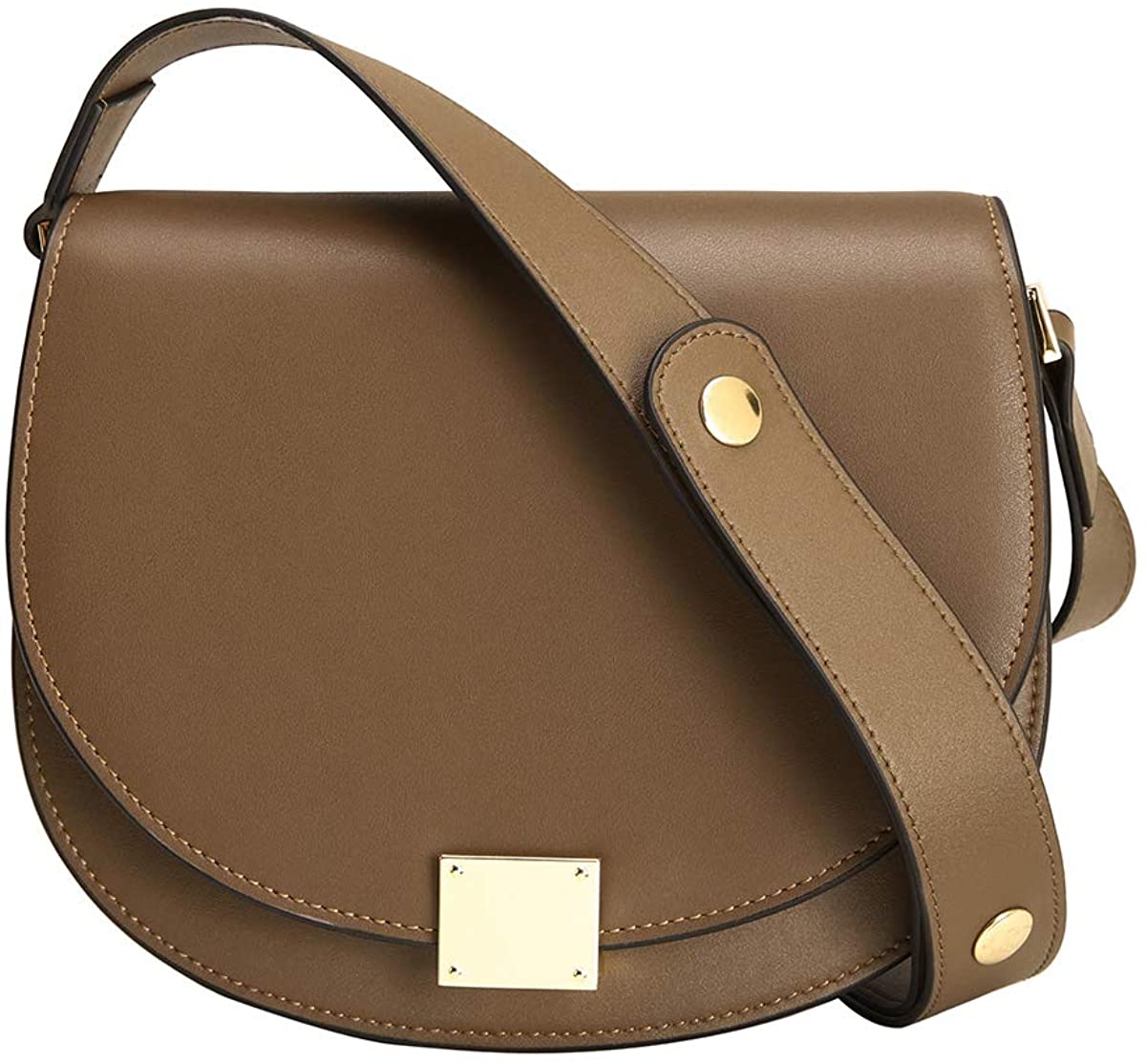 Price:$44.99 Leather Crossbody Bags for Women, Genuine Leather Ladies Messenger Bags with Wide Adjustable Shoulder Strap Women's Real Leather Satchel Purses and Handbags Womens Casual Sling Bag (Brown)  Handbags   