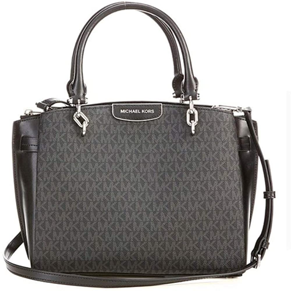 Price:$280.00 Michael Kors Rochelle Ladies Large Black Leather Satchel Bag 30F9SV8S3B-001  Handbags   