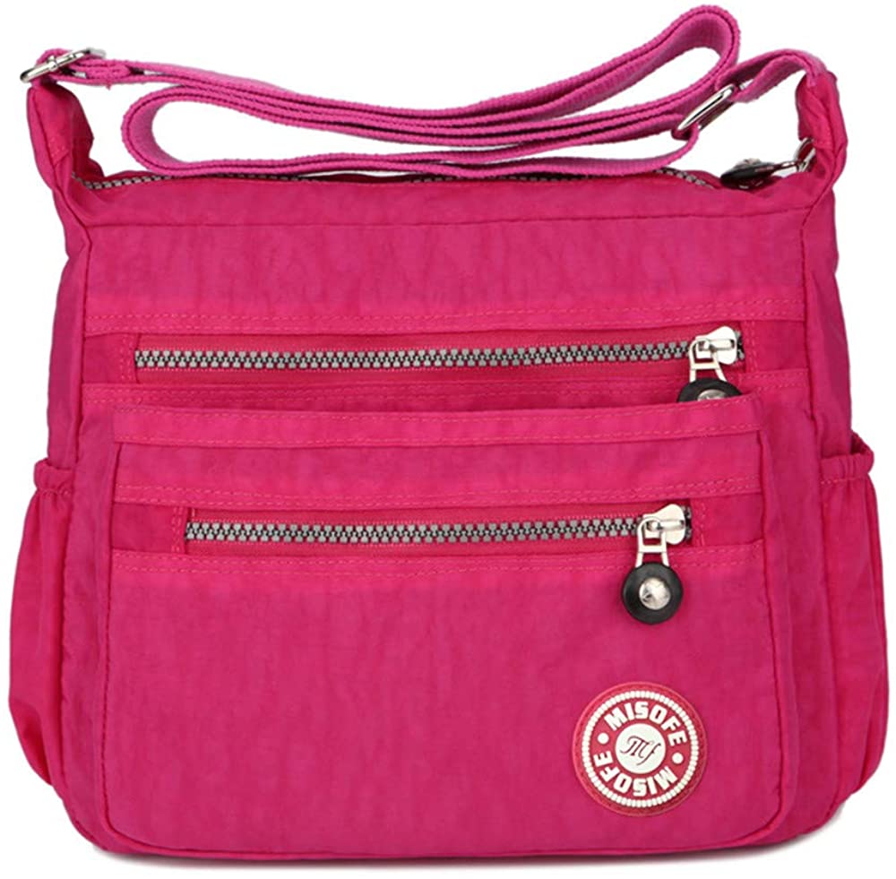 Price:$15.99 Fashion Purses and Shoulder Handbags for Women Crossbody Bag Messenger Bags (Rose)  Handbags   