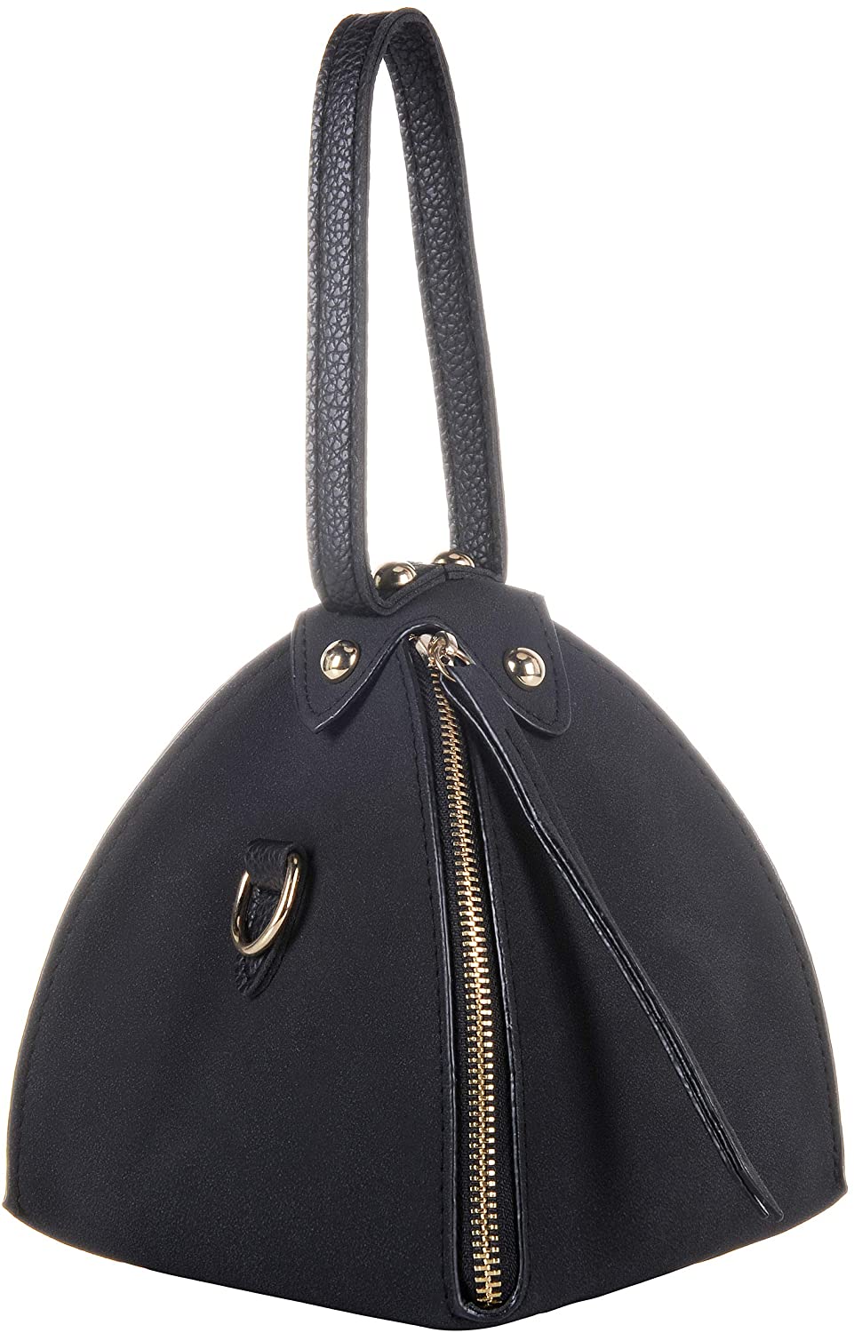 Price:$17.99    QZUnique Women's Triangle Shape PU Leather Handbag Mini Casual Purse Shoulder Bag Satchel  Clothing