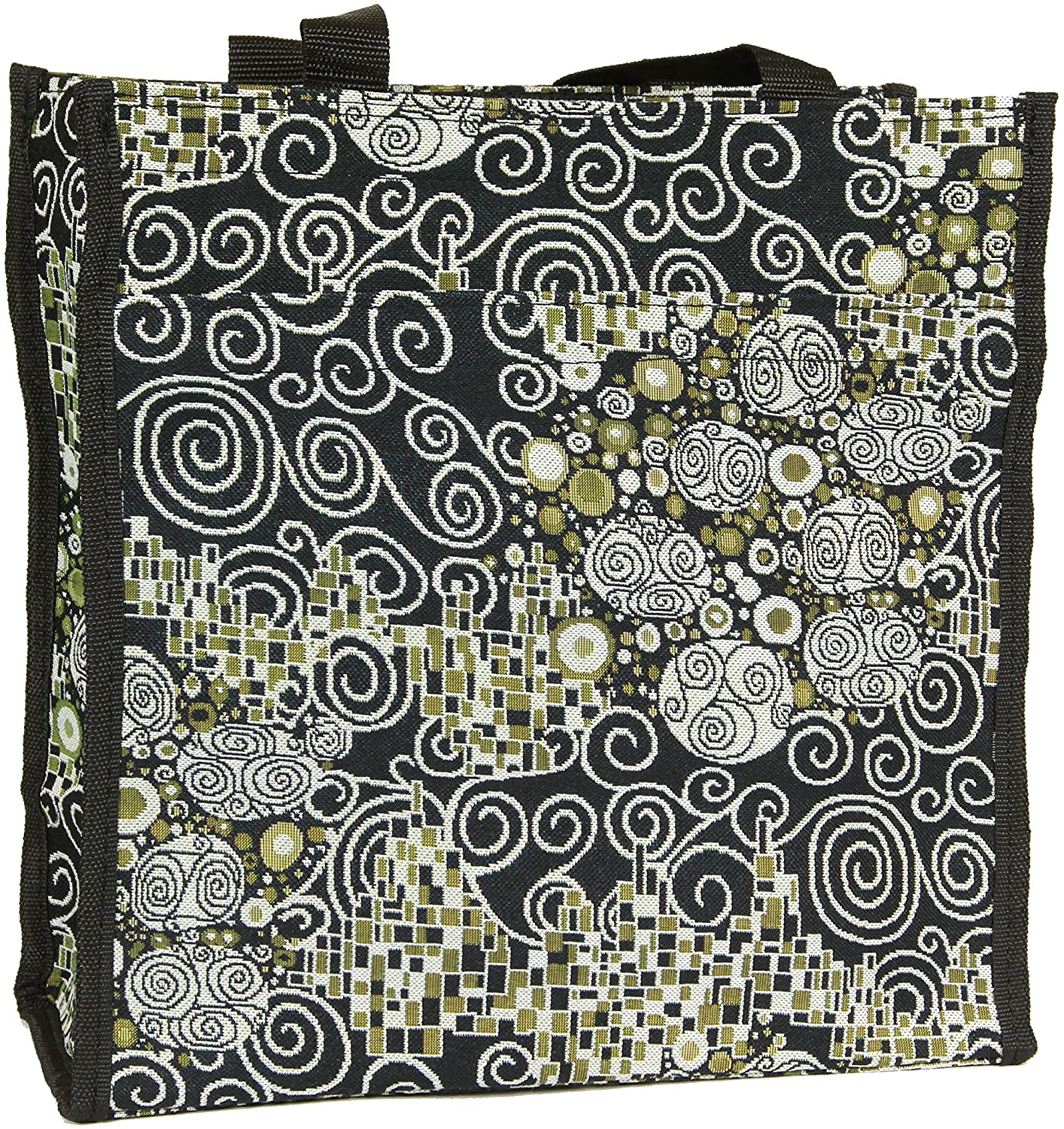 Price:$23.99    Signare Tapestry Shoulder Bag Shopping Bag for Women with Gustav Klimt Kiss Design  Clothing