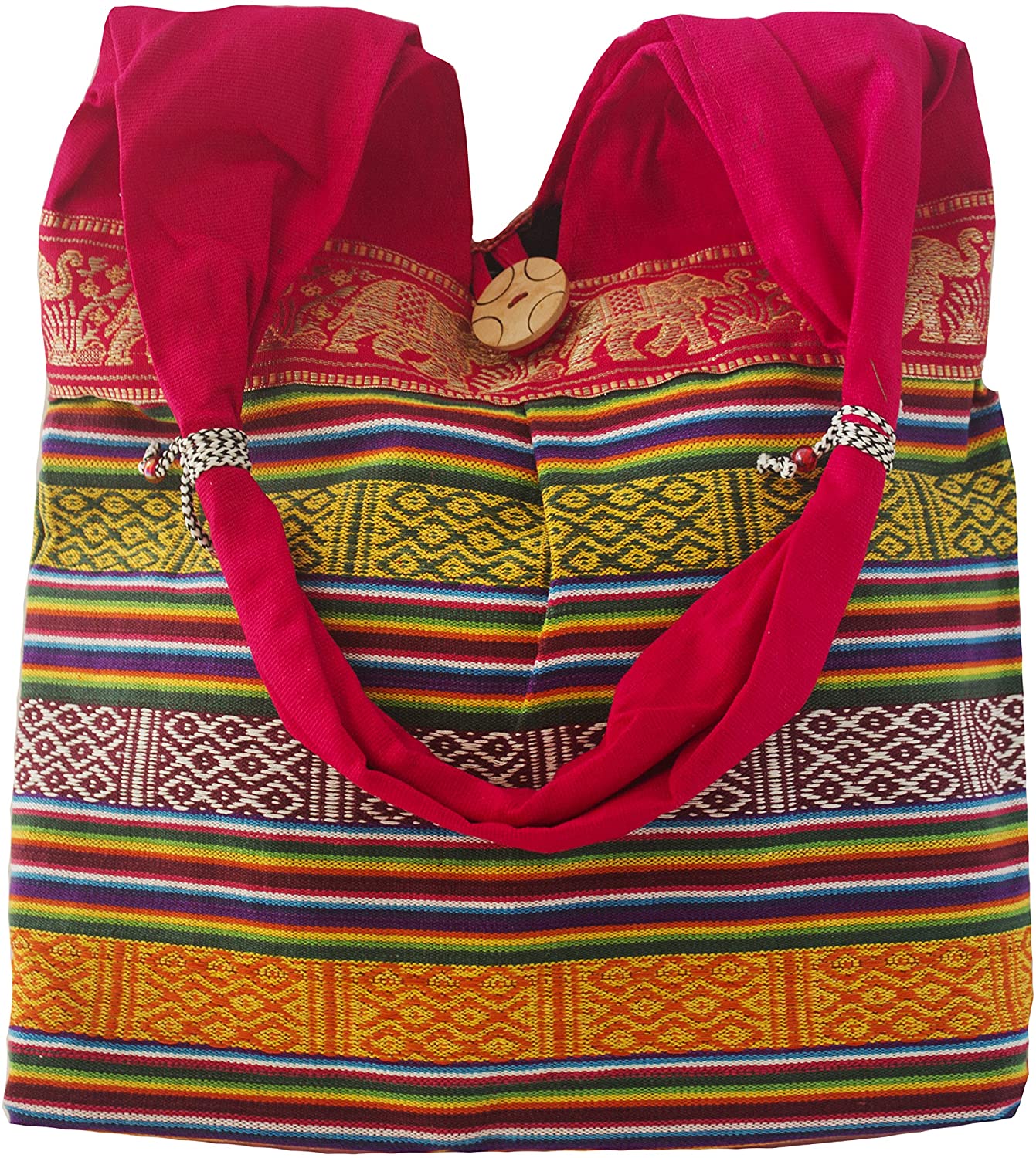 Price:$24.99    HANDMADE COTTON CLOTH HANDBAG SHOULDER TOTE BAG FOR GIRL WOMEN (PINK)  Clothing