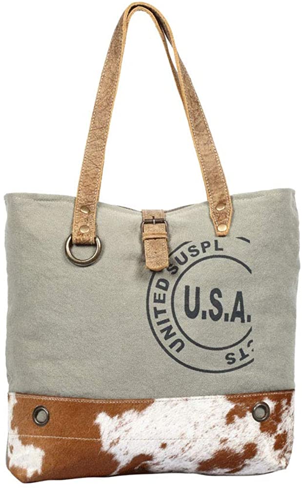 Price:$45.00 Myra S1294 USA Stamp Tote Bag  Handbags   