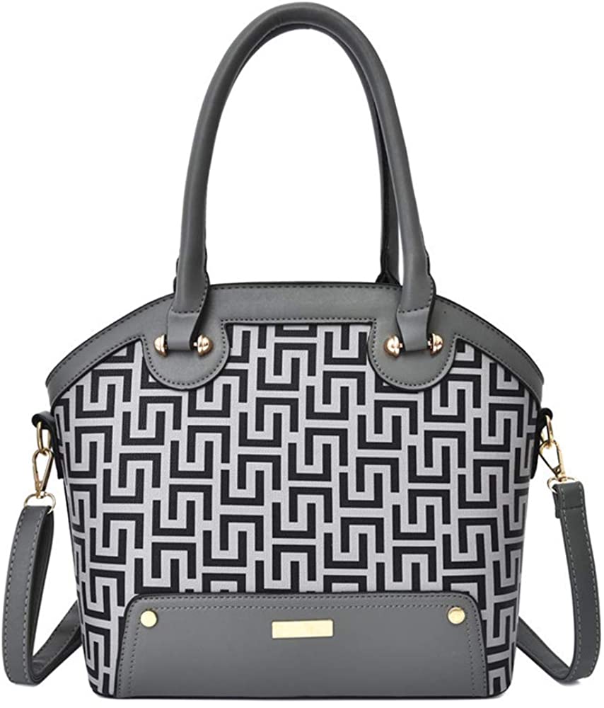 Price:$15.99    LEDSOPTIC Women’s Shell Tote Shoulder Bag PU Leather Handbag Satchel Bag Medium Size,Grey  Clothing