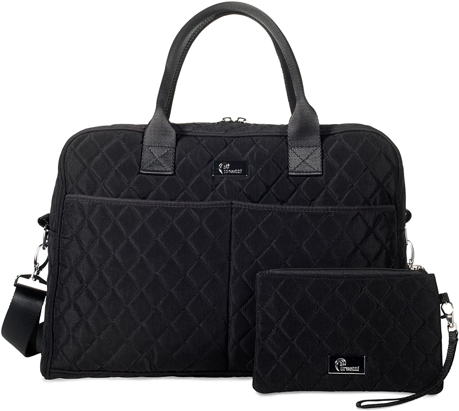 Price:$39.97    Pursetti Quilted Weekender Bag for Women w/Bonus Wristlet  Clothing