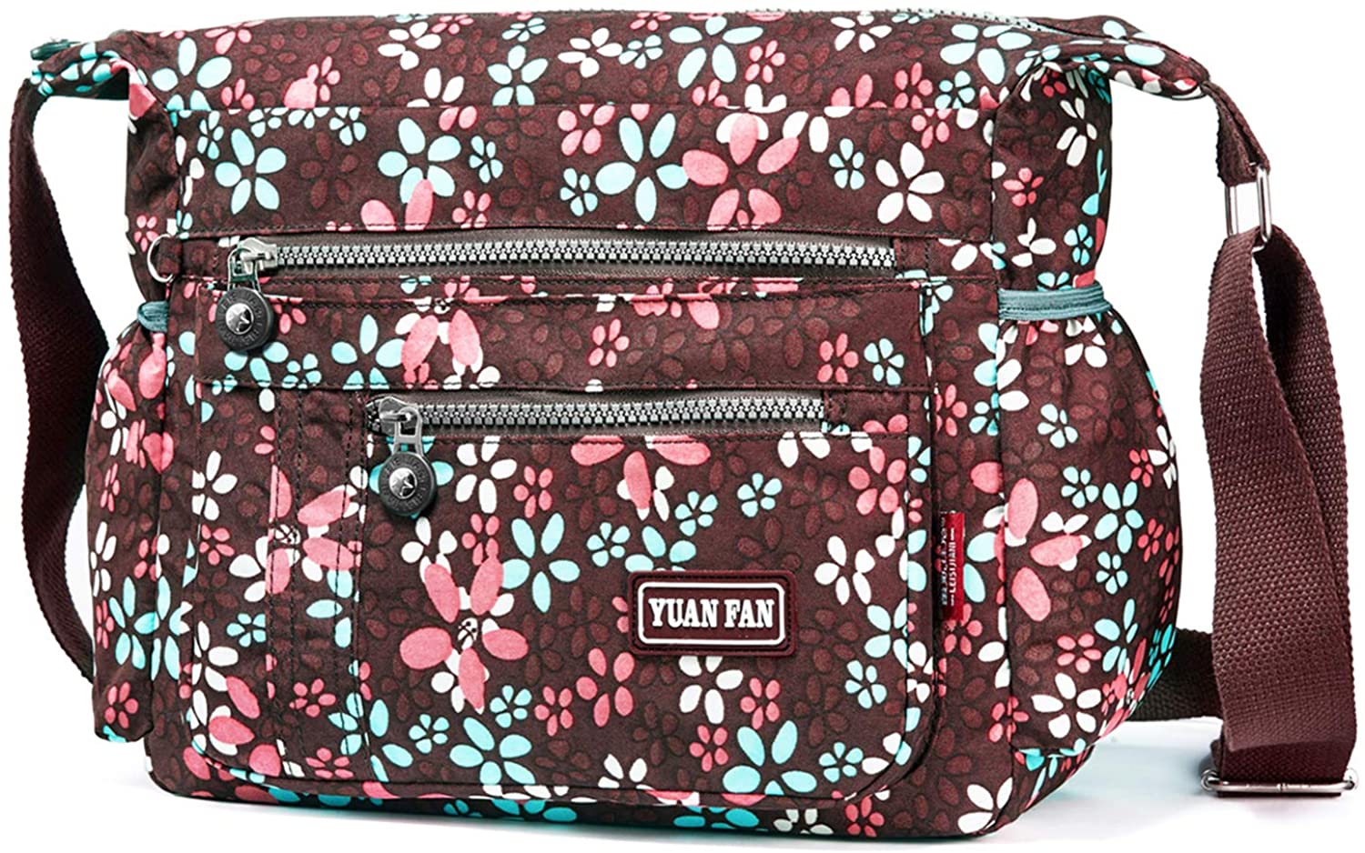 Price:$19.51 Crossbody Bags for Women Multi Pocket Shoulder Bag, Waterproof Nylon Travel Purses and Handbags Lightweight Work Bag  Handbags   