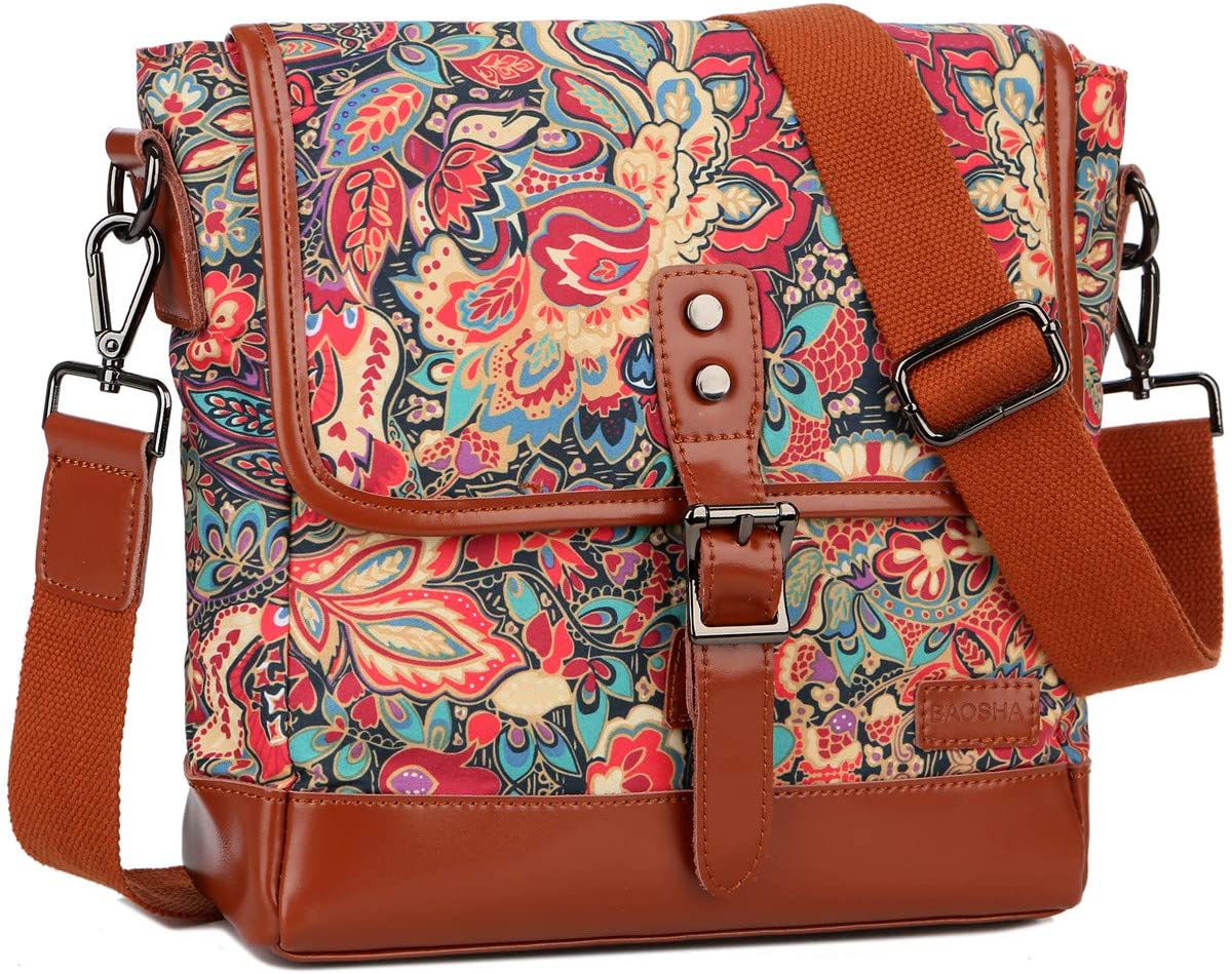 Price:$0.00    BAOSHA Women's colorful Small Travel Messenger Bag Purse Crossbody Shoulder Satchel Bag Casual Travel Working Tools Bag MS-04 (HS)  Clothing