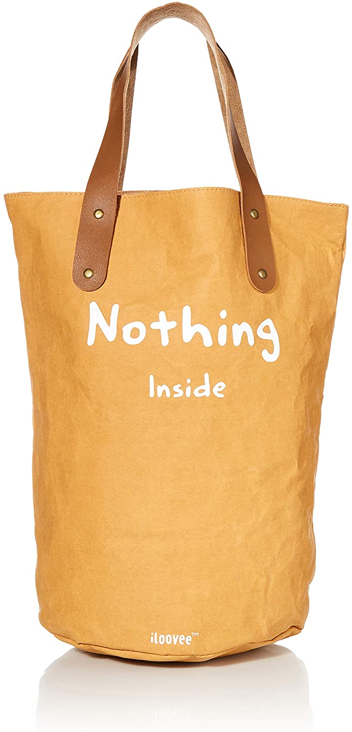 Price:$0.00    Large-capacity handbag, single shoulder bag, lady bag, literature and art, water-washed kraft Dupont paper, environmental protection shopping bag(Nothing Inside)  Clothing