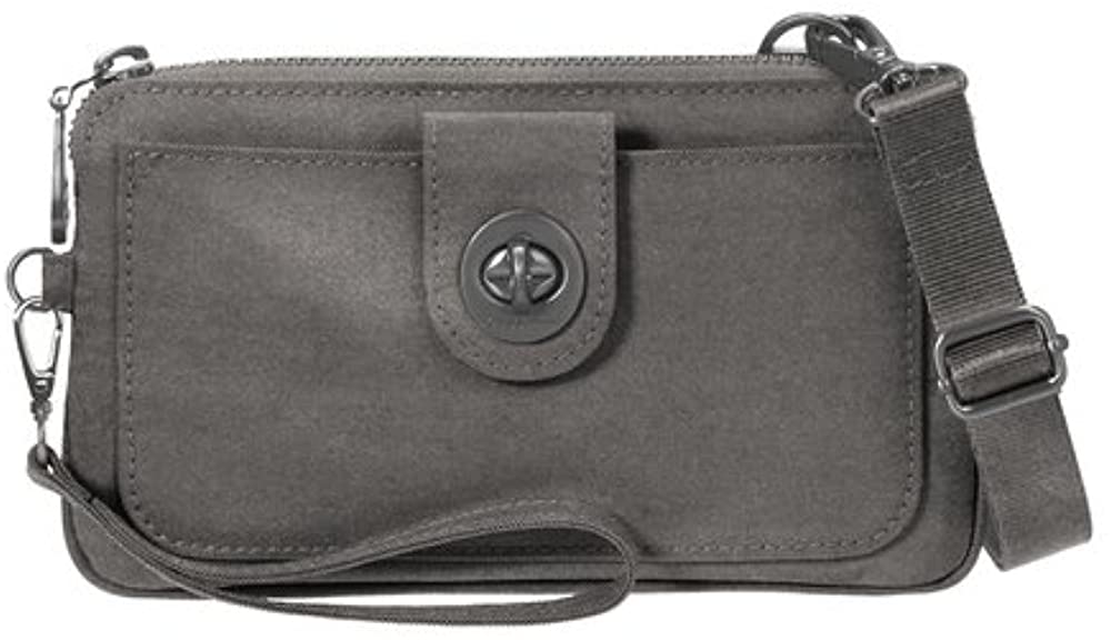 Price:$29.00 Baggallini RFID Lisbon Wrislet Zippered Shoulder Bag - Sterling Shimmer  Handbags   