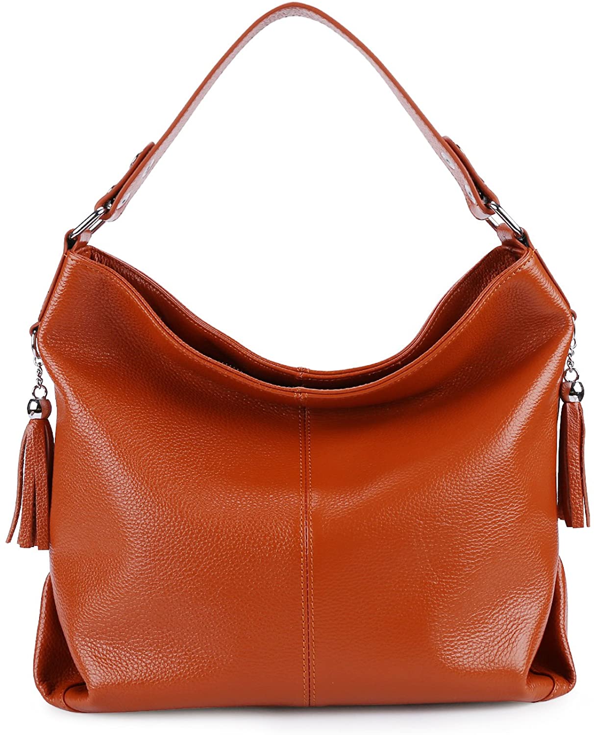 Price:$45.69    BIG SALE-AINIMOER Womens Leather Vintage Shoulder Bag Ladies Handbags Large Tote Top-handle Purse Cross Body Bags (Sorrel)  Clothing