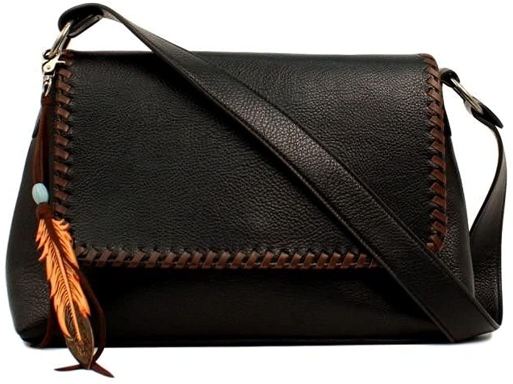 Price:$64.95 M&F Western Tegan Conceal Carry Shoulder Bag Black/Tan One Size  Handbags   