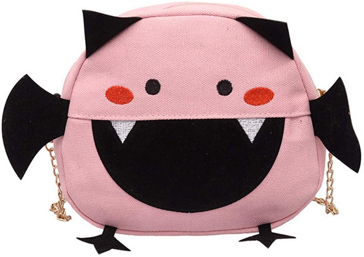 Price:$12.69 Cute Bat Cartoon Shoulder Bag Mini Crossbody Satchel Funny Animal Messenger Handbag for little Girls Children Womens  Handbags   