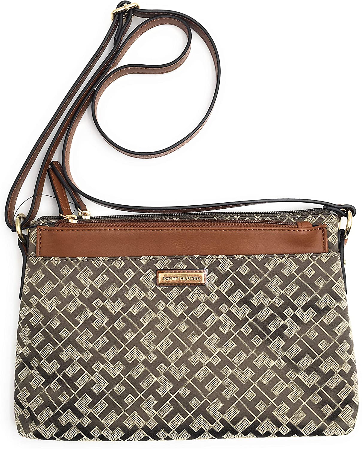 Price:$69.97 New Tommy Hilfiger Purse Crossbody Shoulder Bag Jacquard Xbody Pockets OS/TU  Handbags   