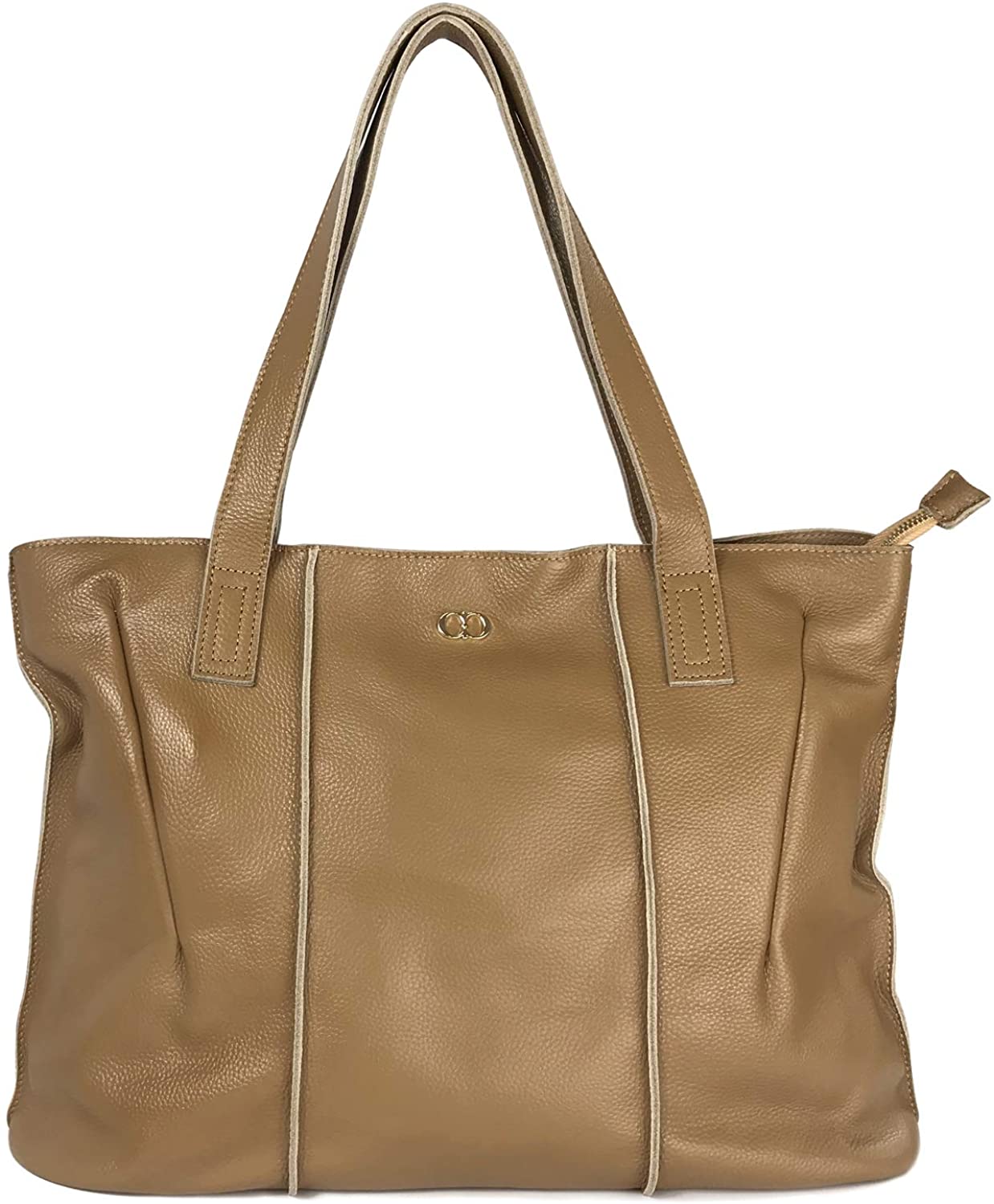 Price:$24.99    CHERRY CHICK Women's Genuine Cow Skin Tote Bag Large Capacity Soft Handbag Stylish Casual Shoulder Bag Birthday Gift (Apricot Gelato-9316)  Clothing