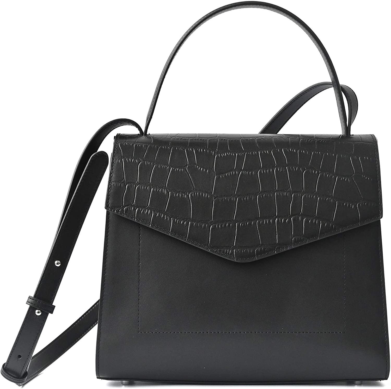 Price:$72.99    Genuine Leather Top-handle Handbags,fashion Tote Bags, Tote Purses and Handbags Satchel for Women, Tote Shoulder Crossbody Bags with Long Strap Detachable, Satchel Bags, Ladies Large,Wine red (Black)  Clothing