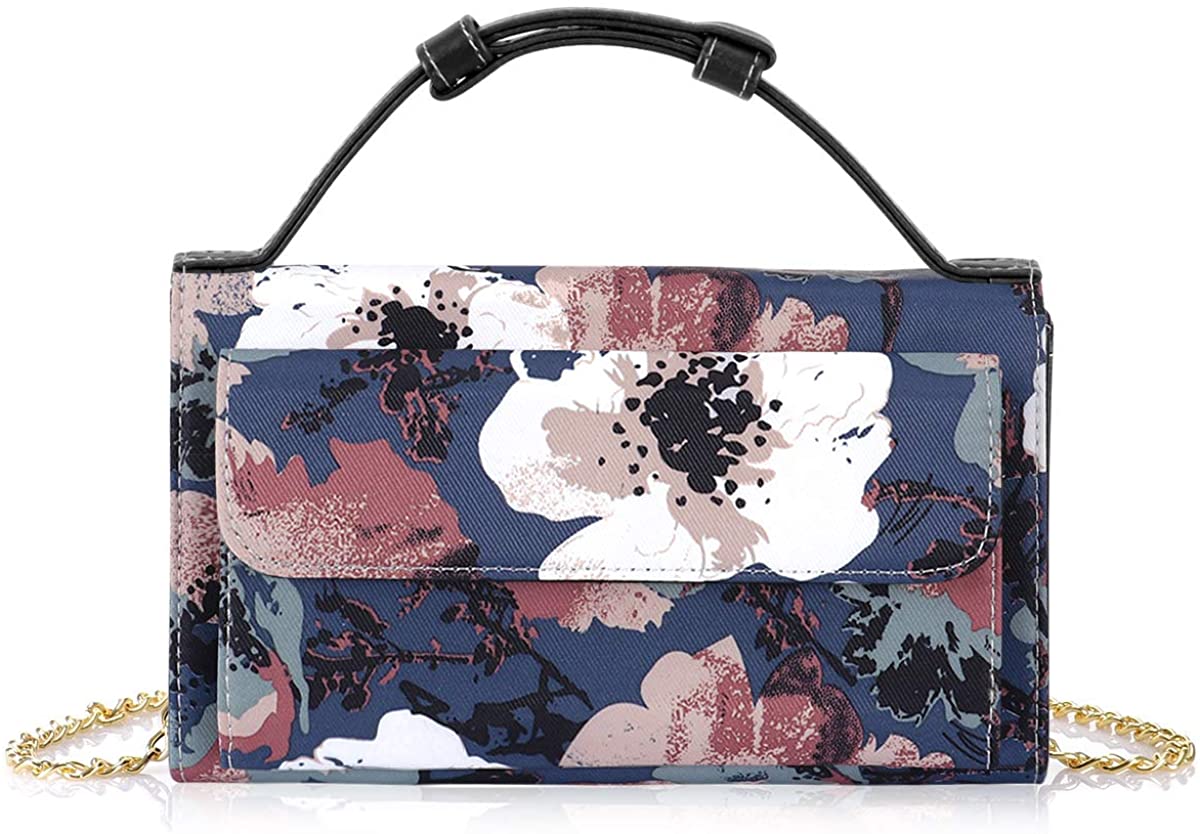 Price:$21.99 Women's Small Crossbody Bag Cellphone Purse Wallet with 5 Card Slots Handbags with Chain Straps for Women and Girls  Handbags   