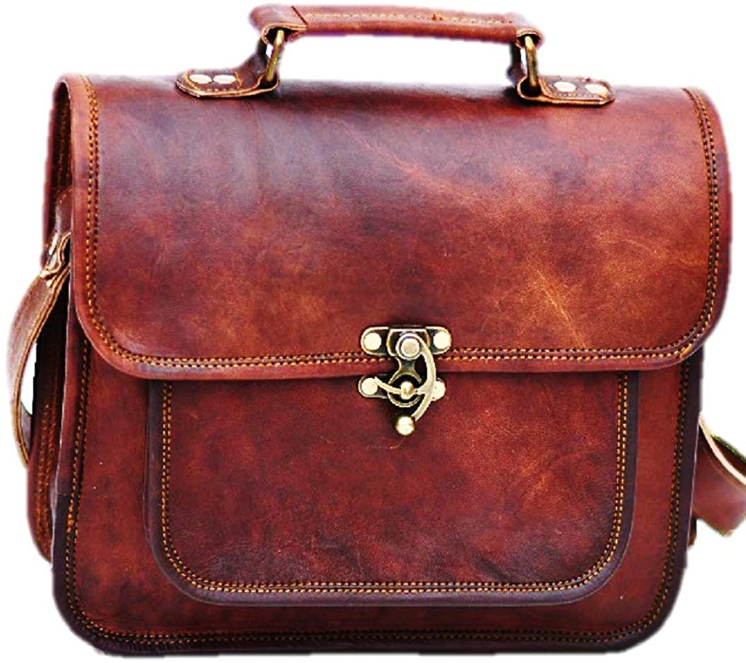 Price:$27.99    Satchel and Fable Women Goat Leather Purse Tote Shoulder Hobo Handbag Cross Body Bag  Clothing