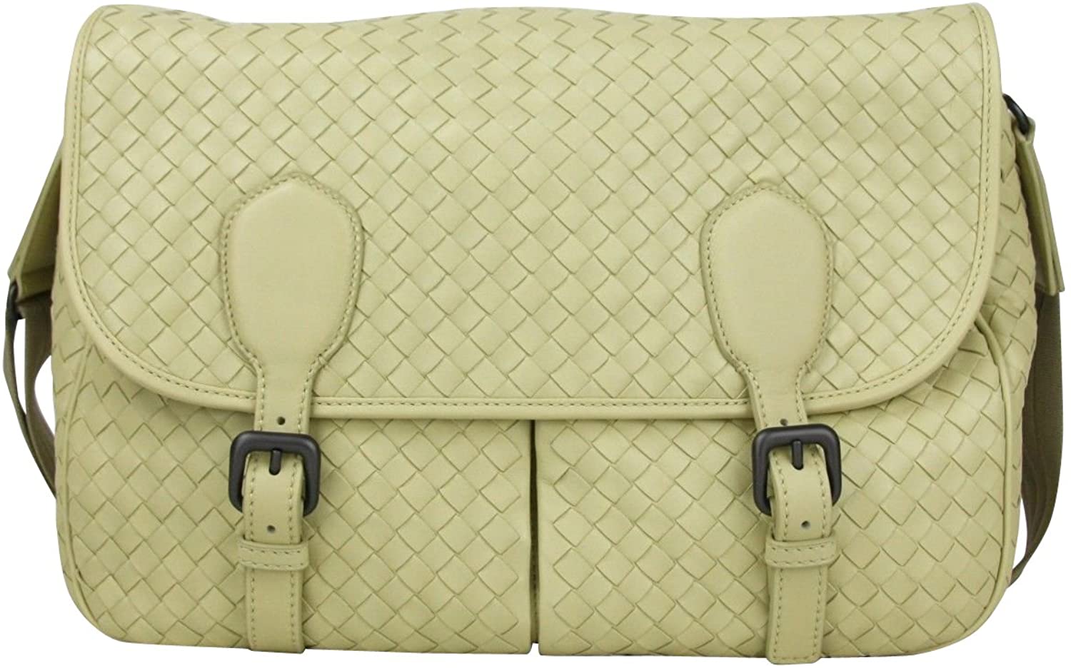 Price:$1290.00 Bottega Veneta Women's Intrecciato Beige Leather Woven Shoulder Bag 355784 7361  Handbags   