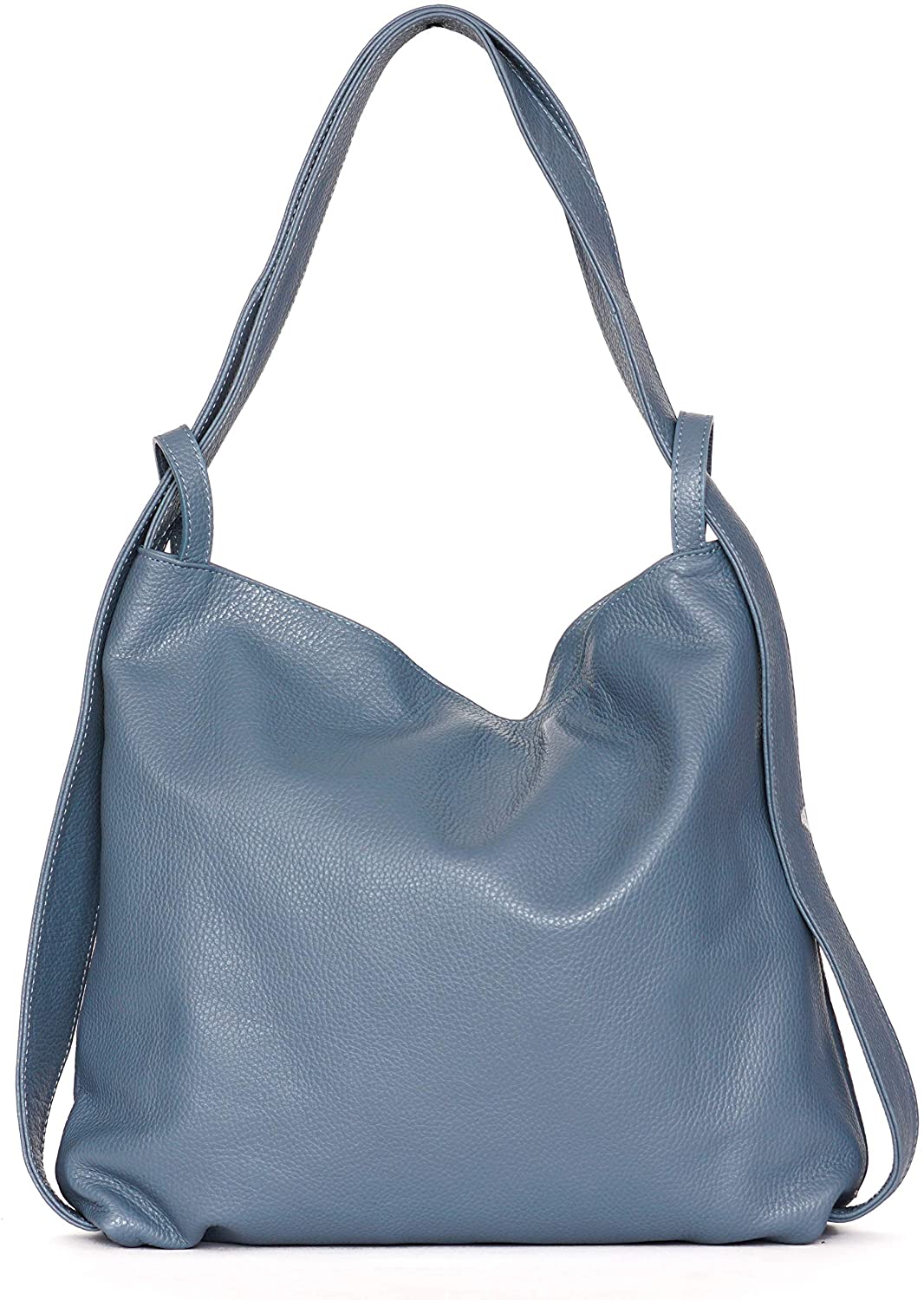 Price:$0.00    Women Leather Backpack/Purse- Handmade Convertible Hobo Shoulder Bag from Genuine Leather (Blue Jeans)  Clothing