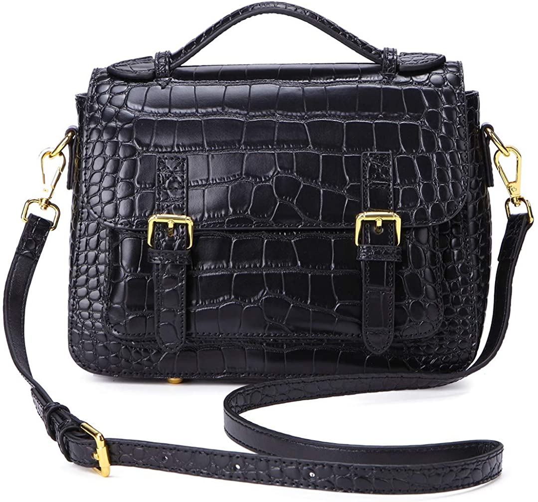 Price:$19.99    Leather Handbag for Women Mini Top Handle Bag Vintage Crossbody Bag Shoulder Purse  Clothing