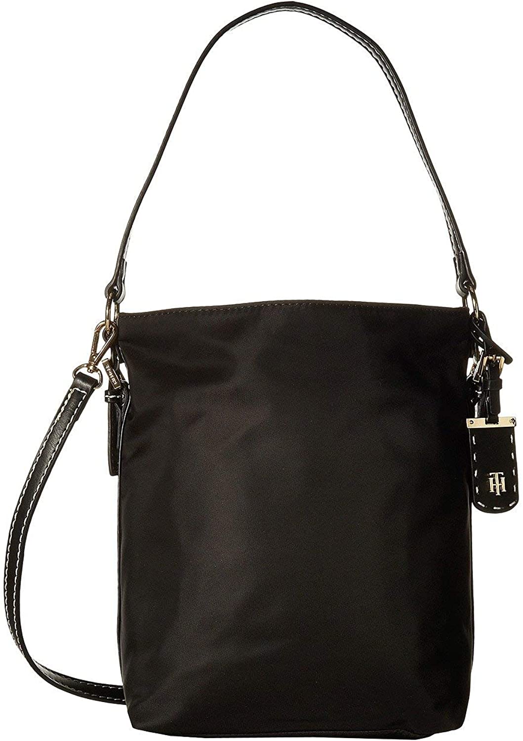 Price:$58.99    Tommy Hilfiger Julia Smooth Nylon Hobo, Black  Clothing