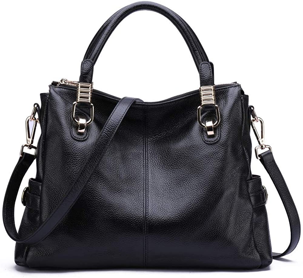 Price:$72.99    Genuine Leather Handbags for Women, Vintage Shoulder Bags Strap Replacement, DAIZU Cowhide Large Purse(black)  Clothing