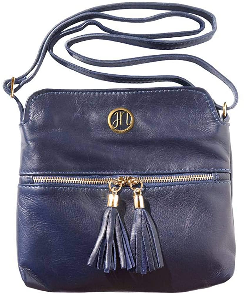 Price:$49.99 Crossbody bags for women, Genuine Leather Purses and Handbags Crossbody Bags Over the Shoulder Small Purses - Cindy (9.8 IN H X 8.7 IN L X 1.2 D, BLUE)  Handbags   