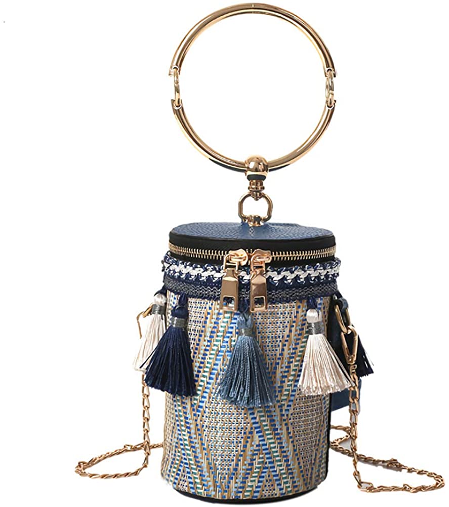 Price:$20.99 Crossbody Bag Girls Side Purse and Shoulder Handbags Designer Clutch with Chain (Blue)  Handbags   