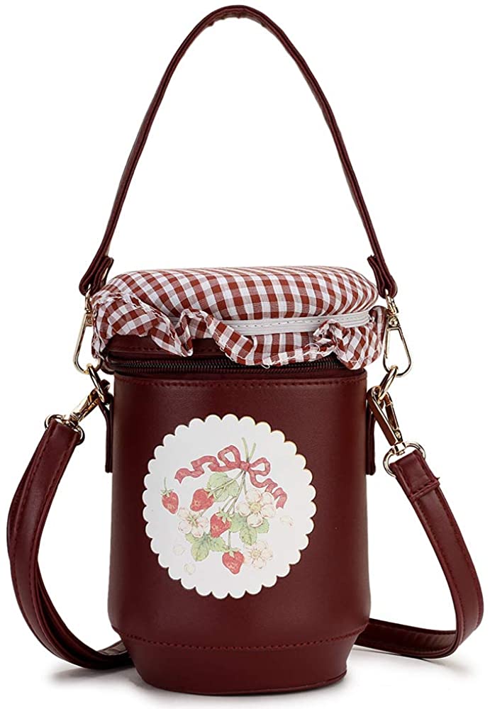 Price:$26.99 ENJOININ Fashion Cute Honeypot Design Pu Leather Handbag Fashion Women Shoulder Bag Crossbody Bag Purse Tote Bag  Handbags   