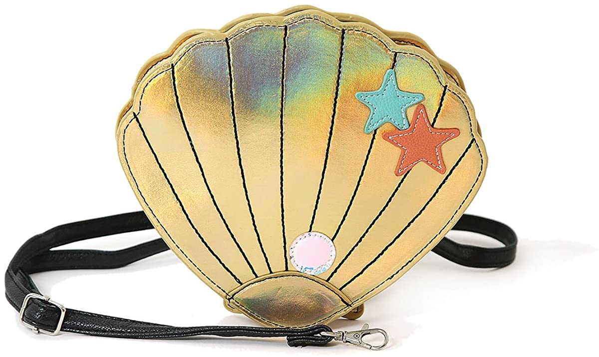 Price:$20.36 Golden Sea Shell Shoulder Crossbody Bag  Handbags   
