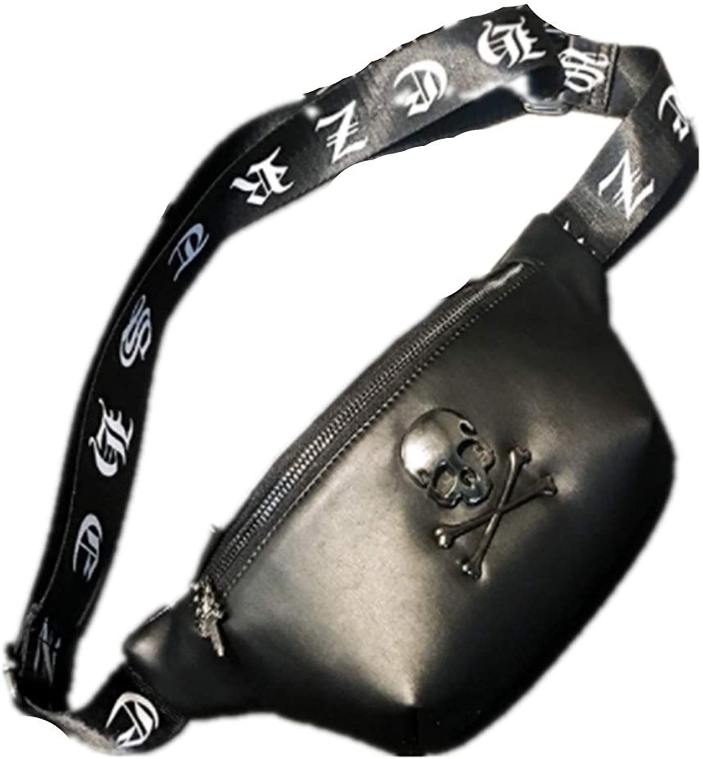 Price:$19.99    Downupdown Fashion Women Men Unisex Skull Rivet Waist Bag Samll Mini Bag Hip Hop PU Chain Hobos Shoulder Bag Waist Fanny Chest Crossbody Bags  Clothing