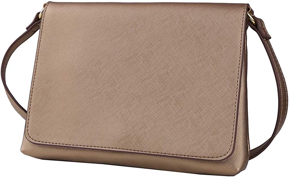 Price:$19.80 Earnda Women's Crossbody Bag Fashion Handbag With Shoulder Strap Champagne  Handbags   
