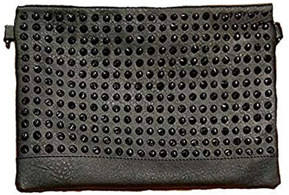 Price:$14.99    Dayfine Women PU Handbag Clutch Shoulder Bag Rivet Messenger Bag Satchel Purse  Clothing